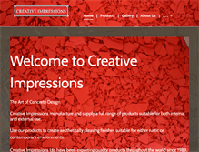 Tablet Screenshot of creative-impressions.com
